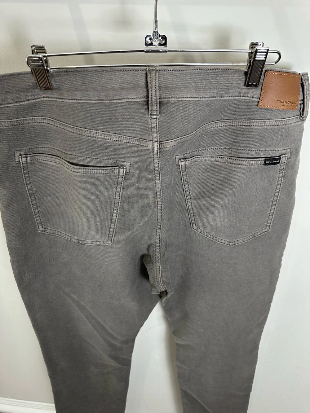 7 Diamonds Generation Men's Slim Straight Jeans in Charcoal Gray 34x32